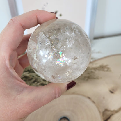 Bergkristall Kugel A-Qualität mit Phantom 7cm Durchmesser