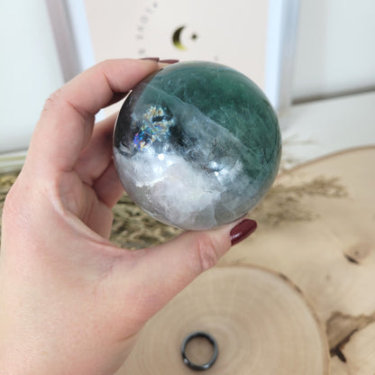 Fluorit Kugel 6,8cm Durchmesser, 536g