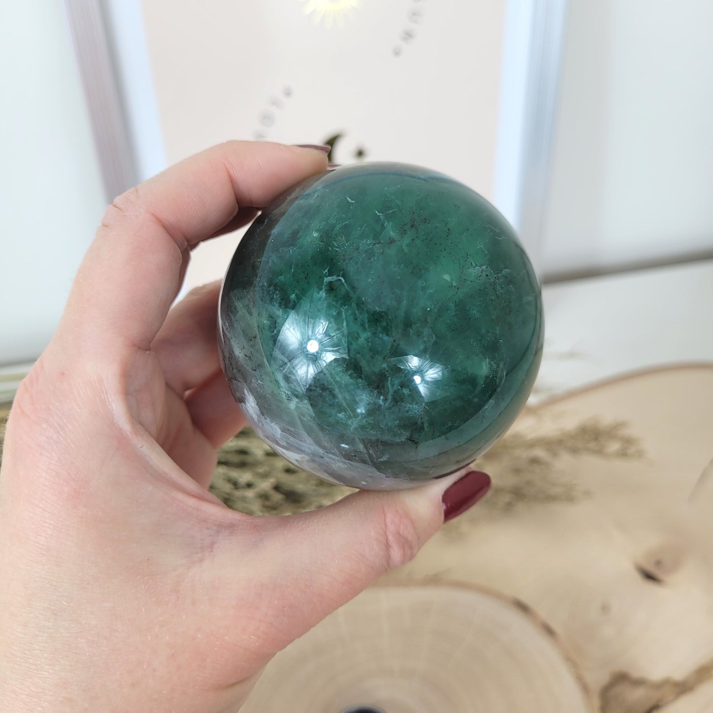 Fluorit Kugel 6,8cm Durchmesser, 536g