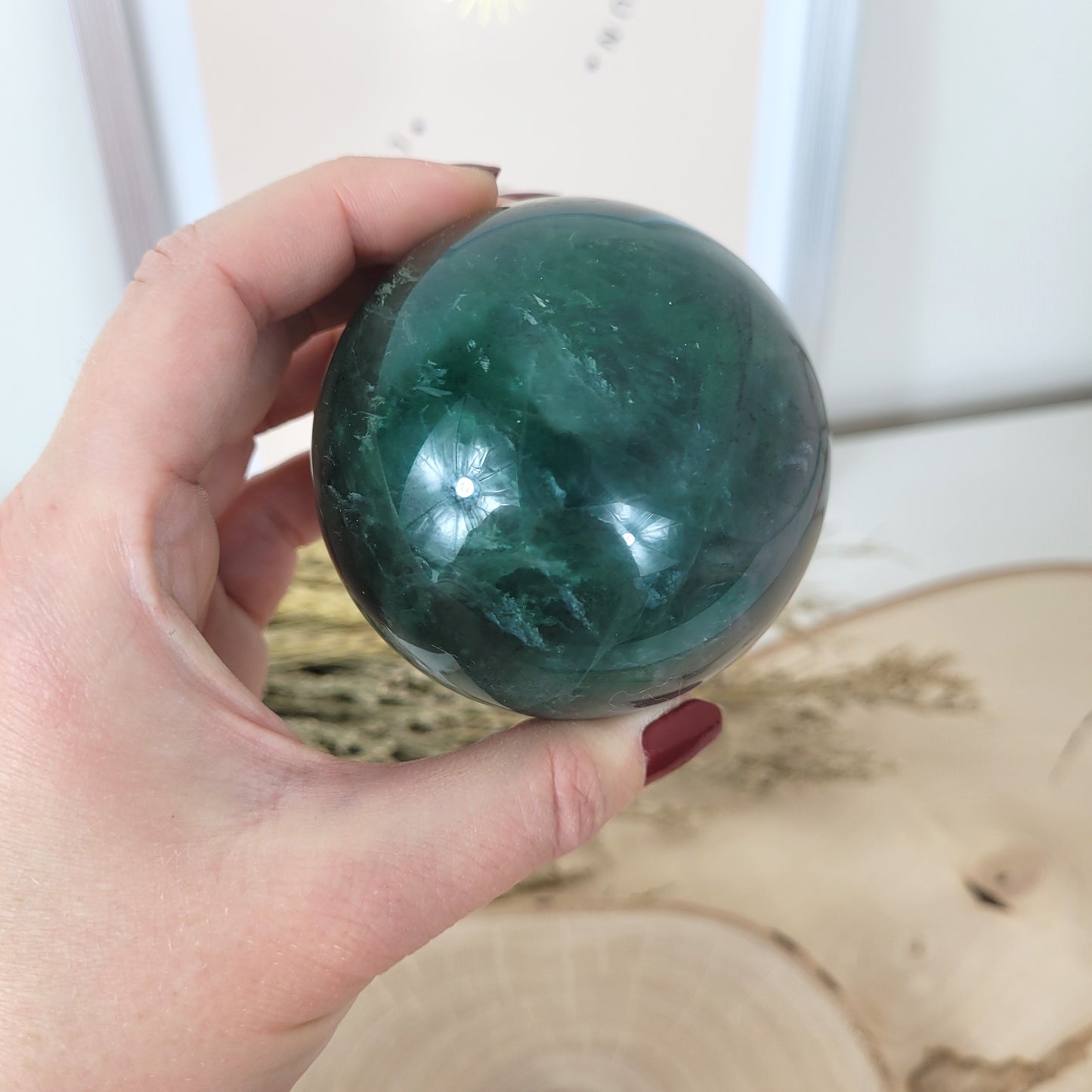 Fluorit Kugel 6,8cm Durchmesser, 536g