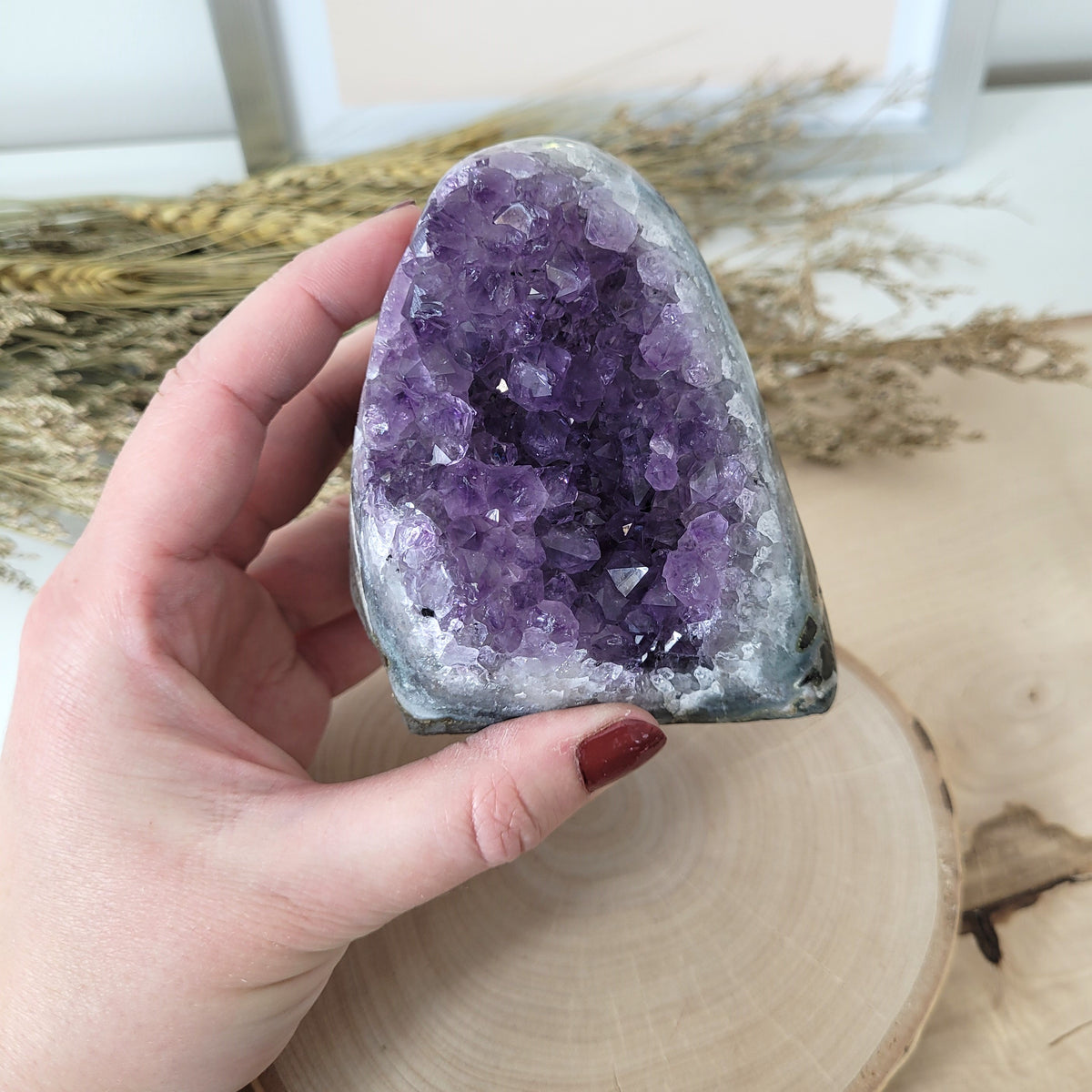 Amethyst Kristalldruse 8,3 x 7,2cm, 554g