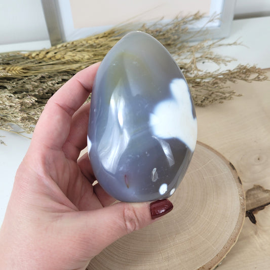 Orca Achat Freiform 9,2 x 6,2cm, 338g