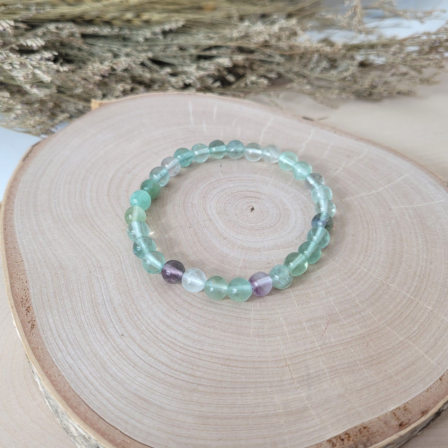 Fluorit Armband Kugeln 6mm