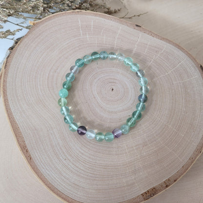 Fluorit Armband Kugeln 6mm