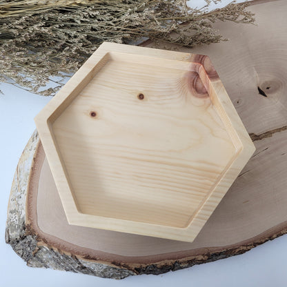 Zirbenholz Schale Hexagon 18 x 16cm