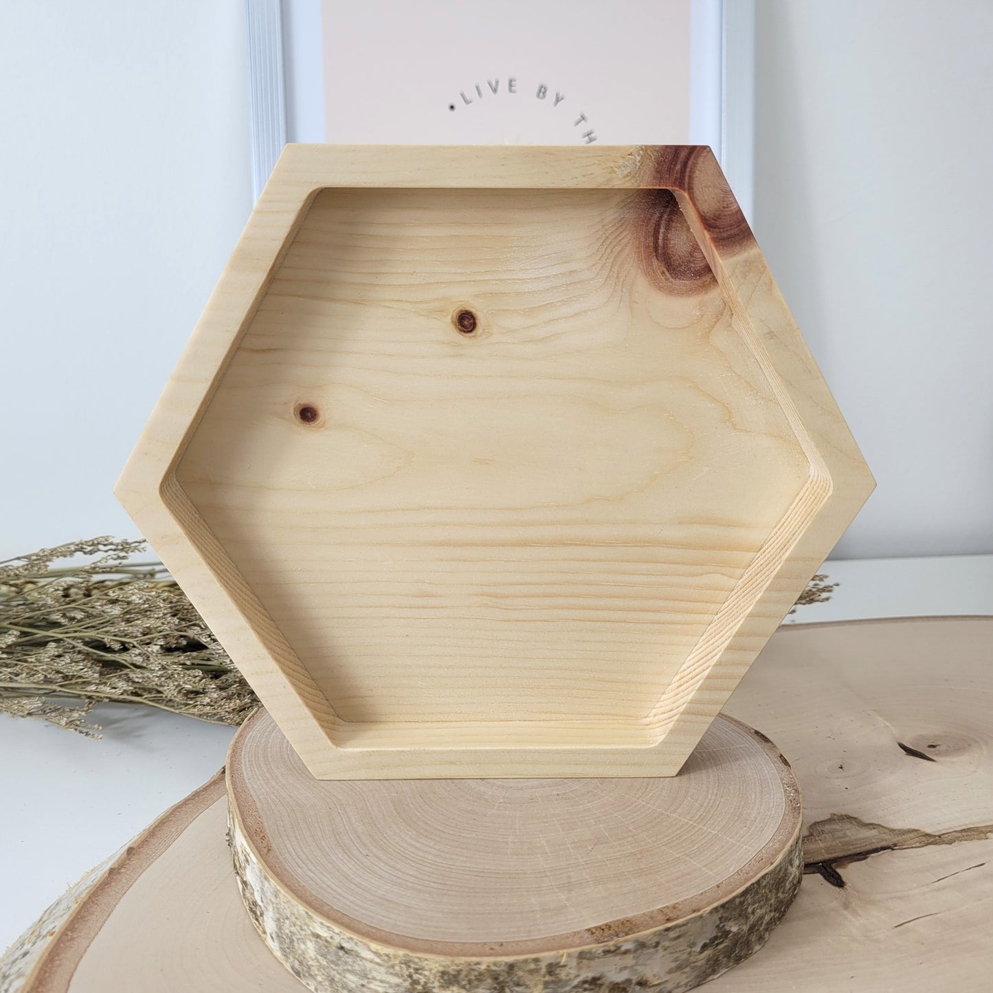Zirbenholz Schale Hexagon 18 x 16cm