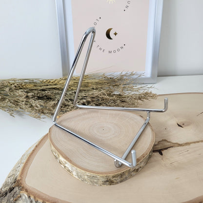 XL Granatschiefer Platte 33 x 22cm, 4074g, inklusive Metallständer zum Aufstellen