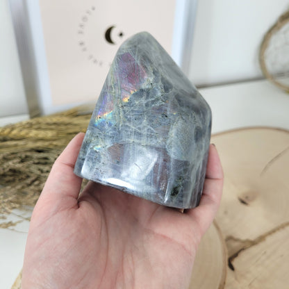 Labradorit Freiform lila/gold 8,7 x 6,7 cm, 441g