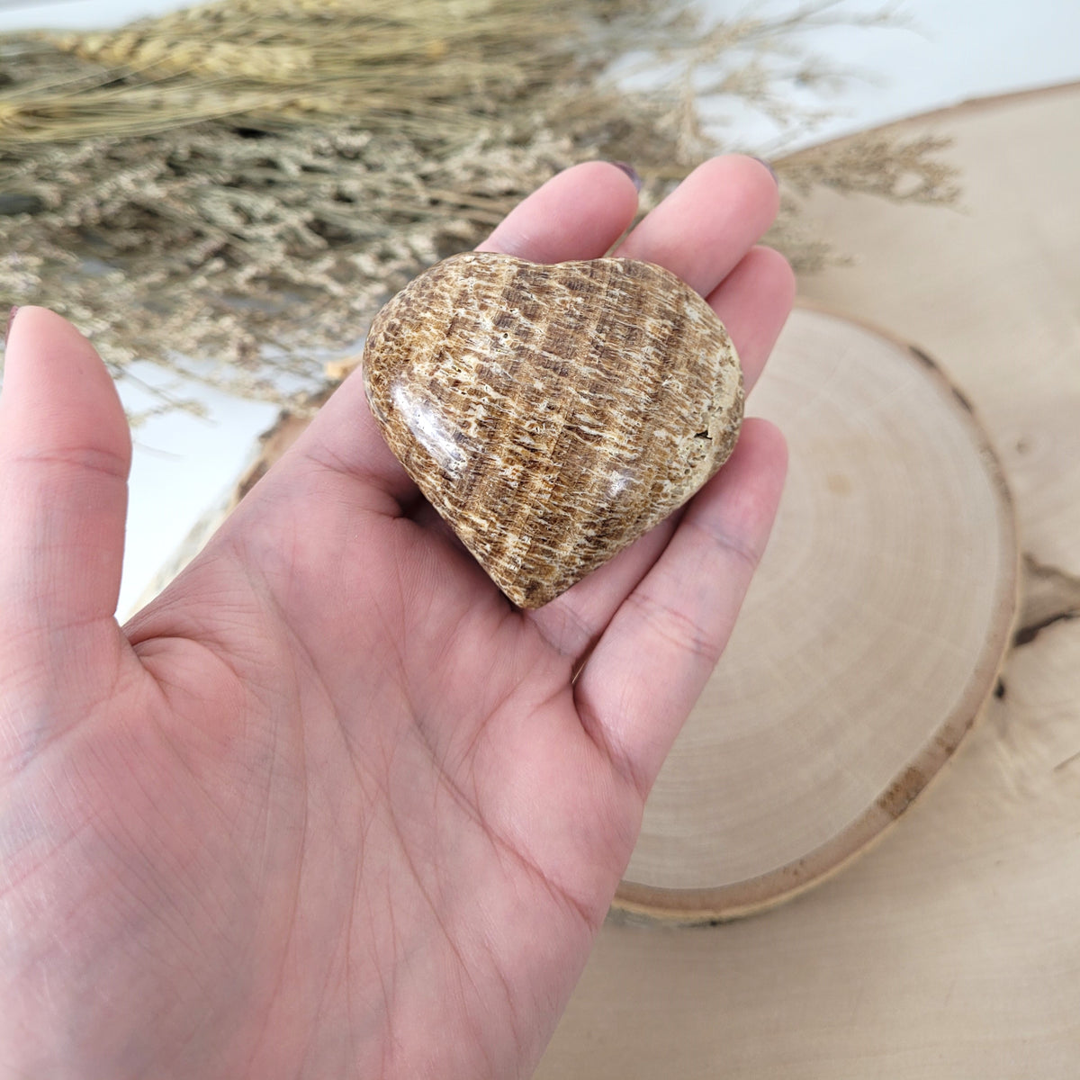 Aragonit Herz 5 x 5,3cm