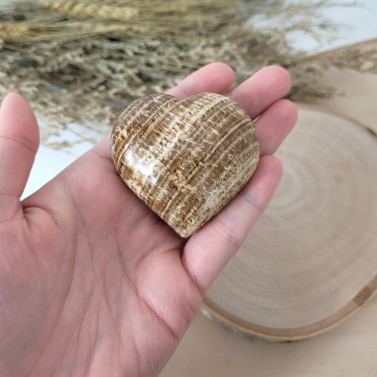 Aragonit Herz 5 x 5,4cm