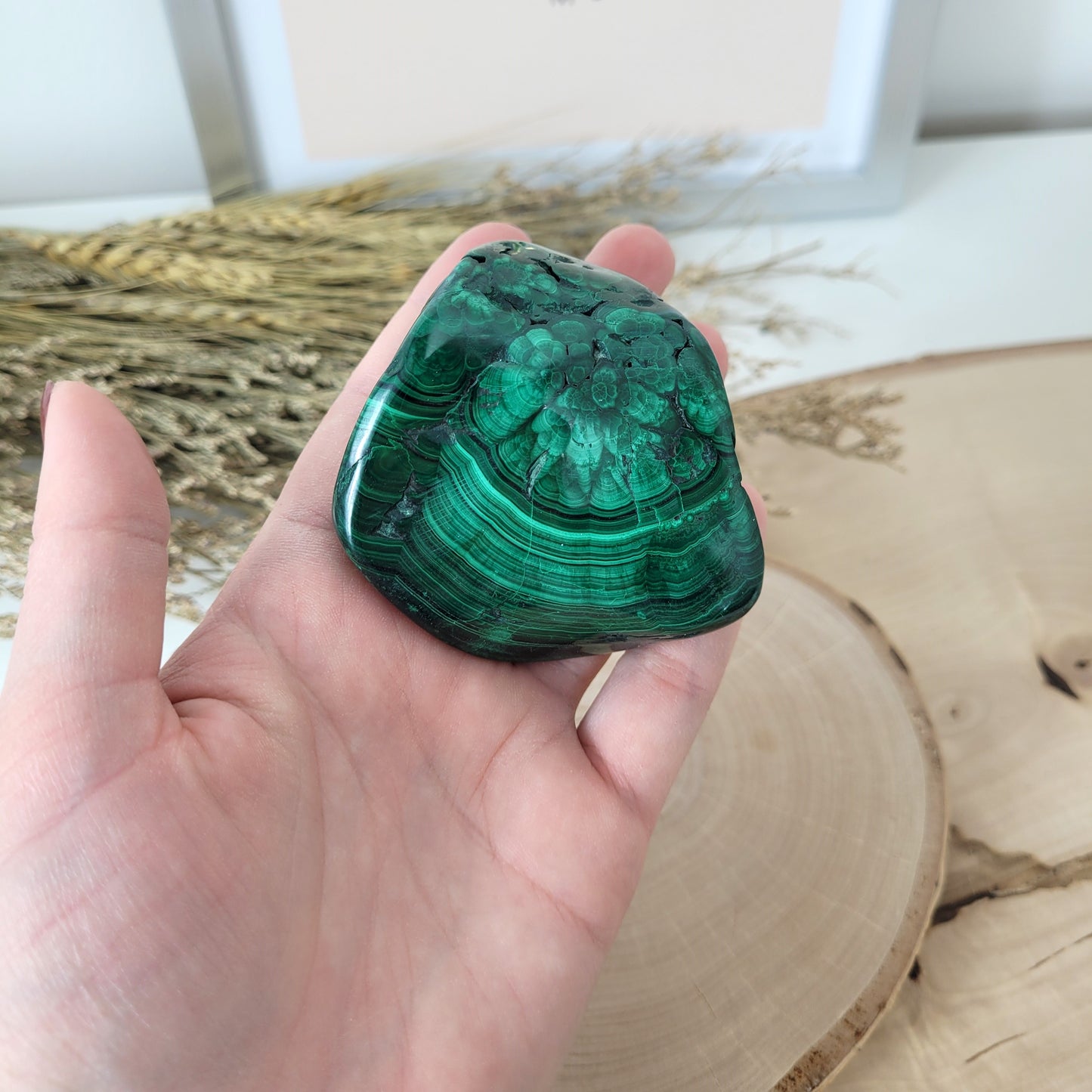 Malachit Freiform 5,9 x 6cm, 246g A-Qualität Kongo