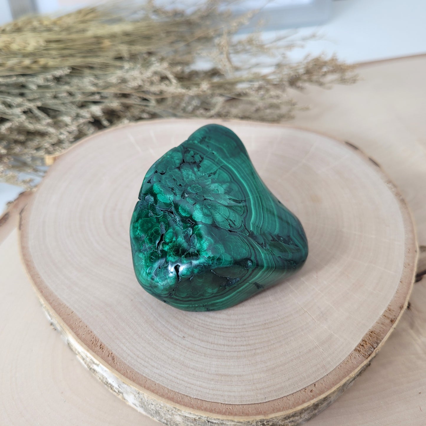 Malachit Freiform 5,9 x 6cm, 246g A-Qualität Kongo