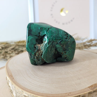 Malachit Freiform 6,4 x 5,3cm, 321g A-Qualität Kongo