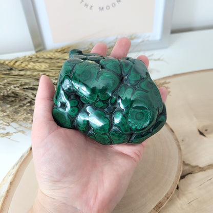 Malachit Freiform 9,7 x 7,4cm, 525g A-Qualität Kongo