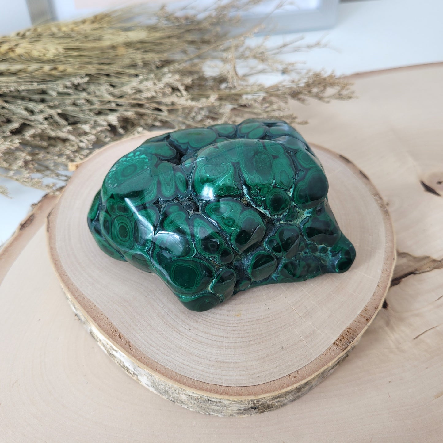 Malachit Freiform 9,7 x 7,4cm, 525g A-Qualität Kongo