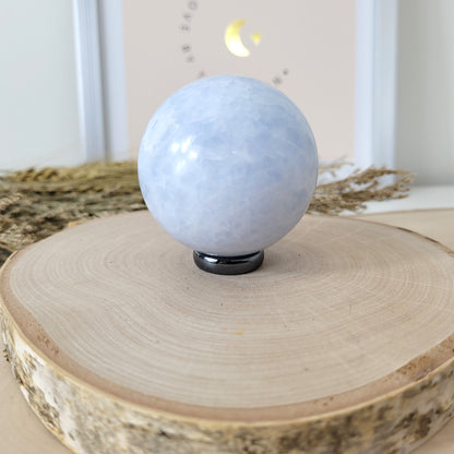 Blauer Calcit Kugel 5,5cm Durchmesser, 249g