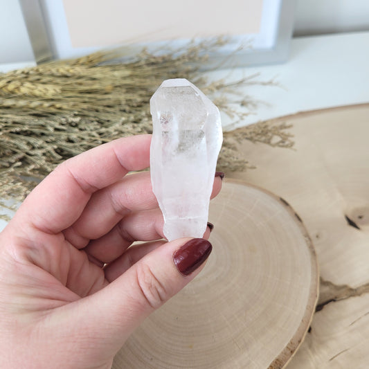 Lemurien Bergkristall Naturspitze Rohkristall 6,6 x 2,3cm