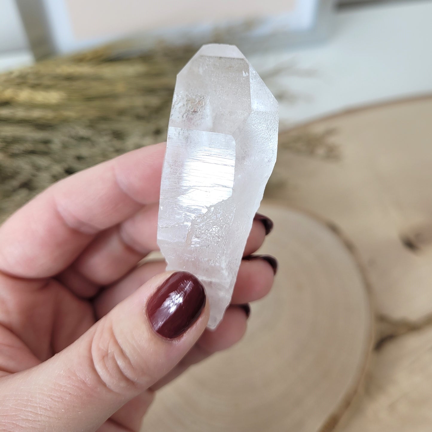 Lemurien Bergkristall Naturspitze Rohkristall 6,6 x 2,3cm