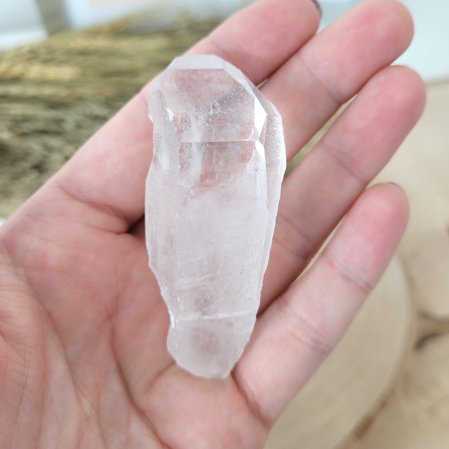 Lemurien Bergkristall Naturspitze Rohkristall 6,6 x 2,3cm