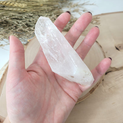 Lemurien Bergkristall Naturspitze Rohkristall 10 x 3,7cm