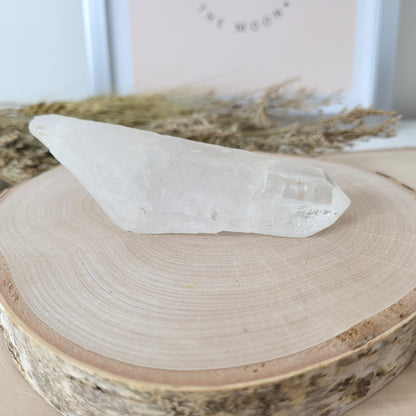 Lemurien Bergkristall Naturspitze Rohkristall 10 x 3,7cm