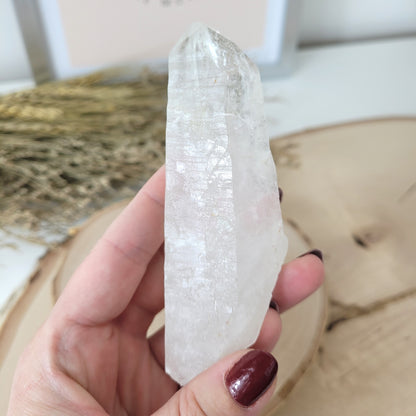 Lemurien Bergkristall Naturspitze Rohkristall 10 x 3,7cm