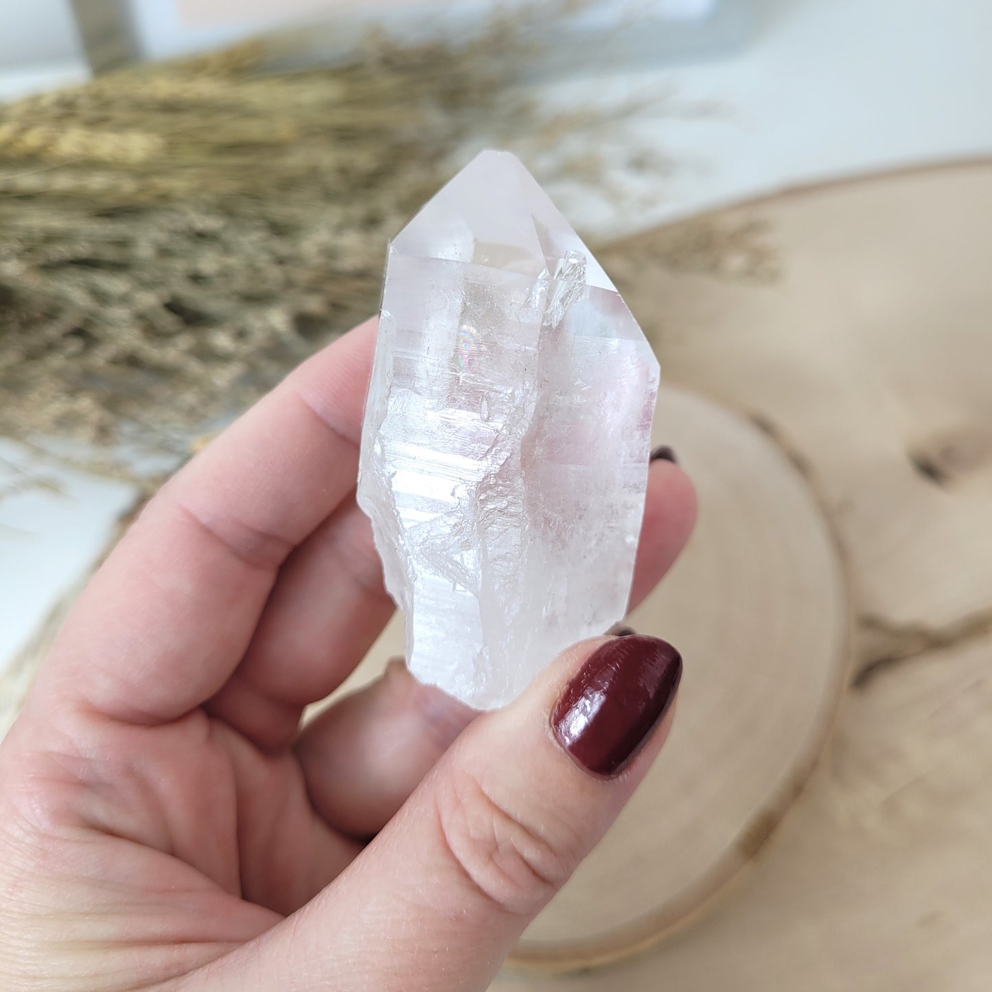 Lemurien Bergkristall Naturspitze Rohkristall 5,3 x 3cm