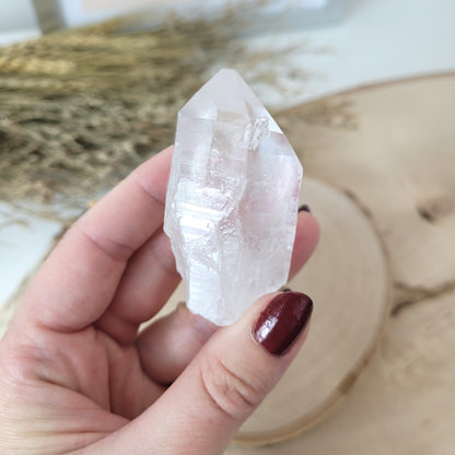 Lemurien Bergkristall Naturspitze Rohkristall 5,3 x 3cm