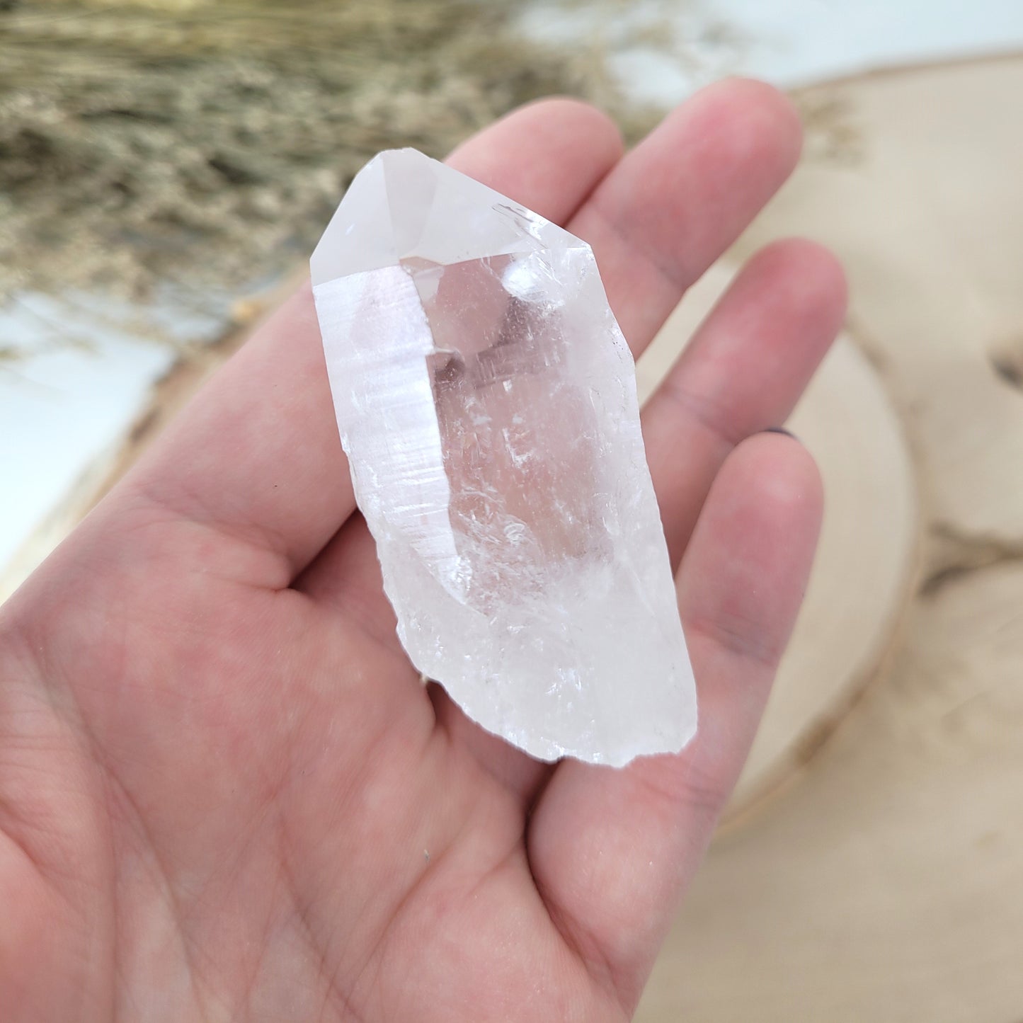 Lemurien Bergkristall Naturspitze Rohkristall 5,3 x 3cm