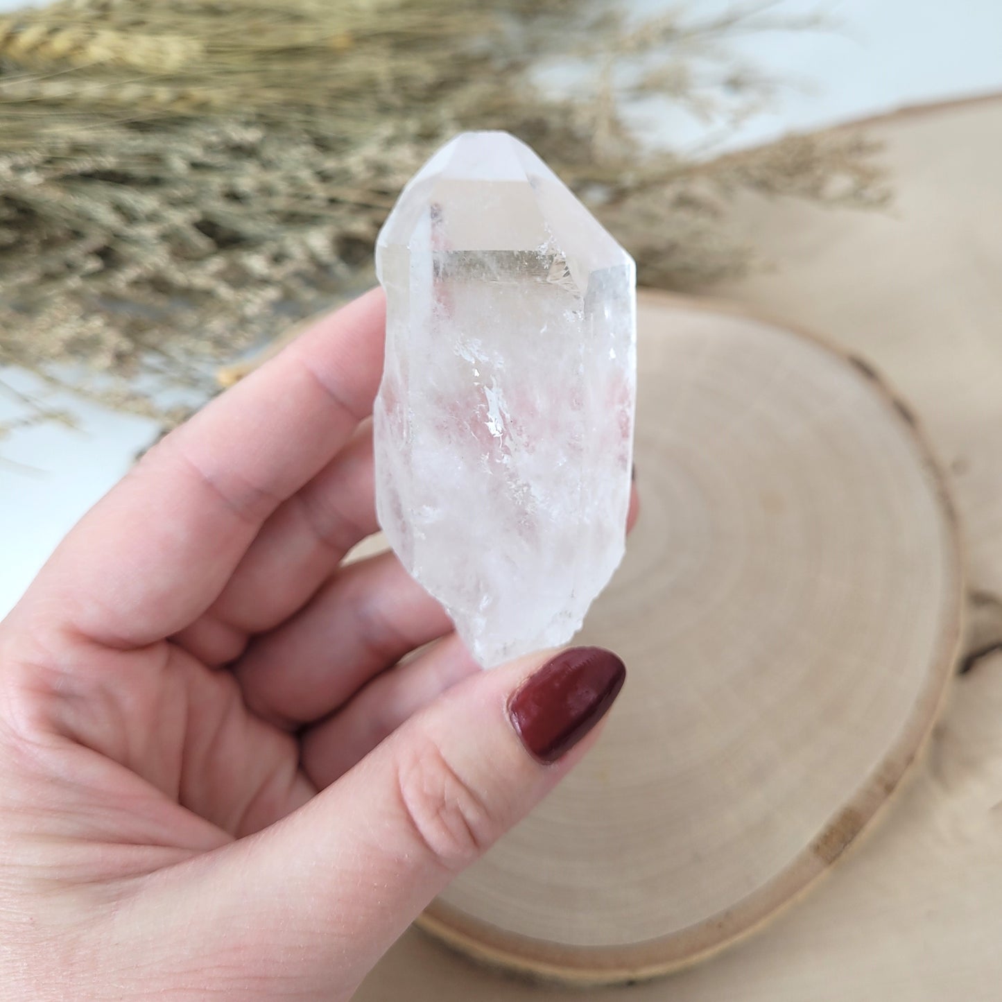 Lemurien Bergkristall Naturspitze Rohkristall 6,8 x 3,2cm