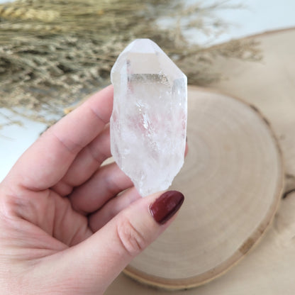 Lemurien Bergkristall Naturspitze Rohkristall 6,8 x 3,2cm