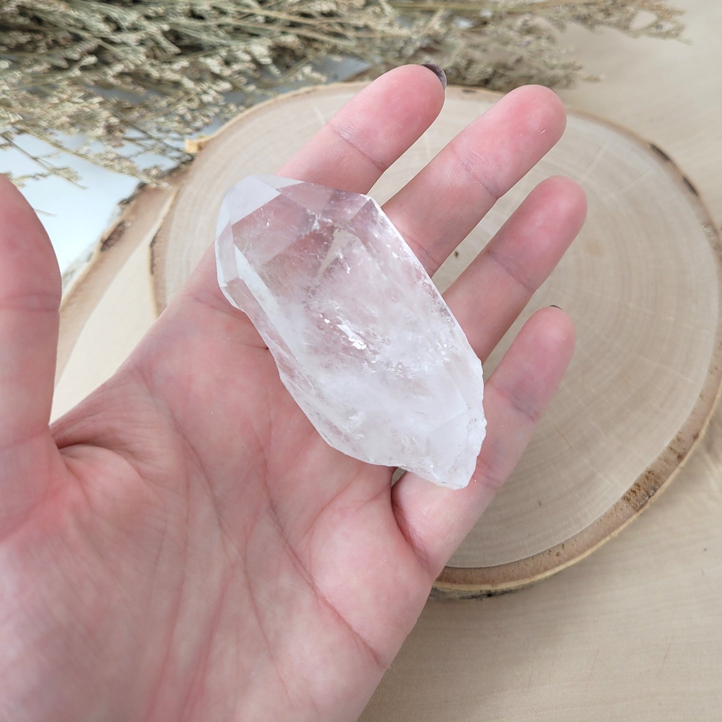 Lemurien Bergkristall Naturspitze Rohkristall 6,8 x 3,2cm