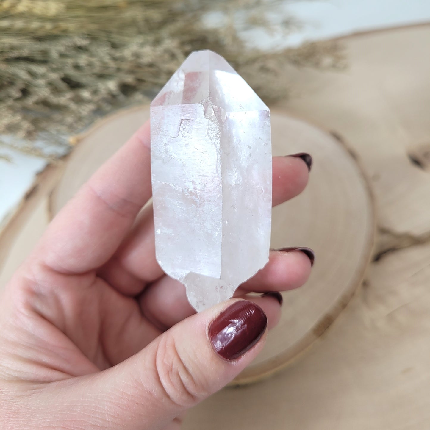 Lemurien Bergkristall Naturspitze Rohkristall 6,8 x 3,2cm