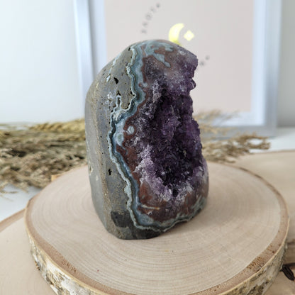 Amethyst Kristalldruse 9,3 x 7cm, 639g, Uruguay Amethyst