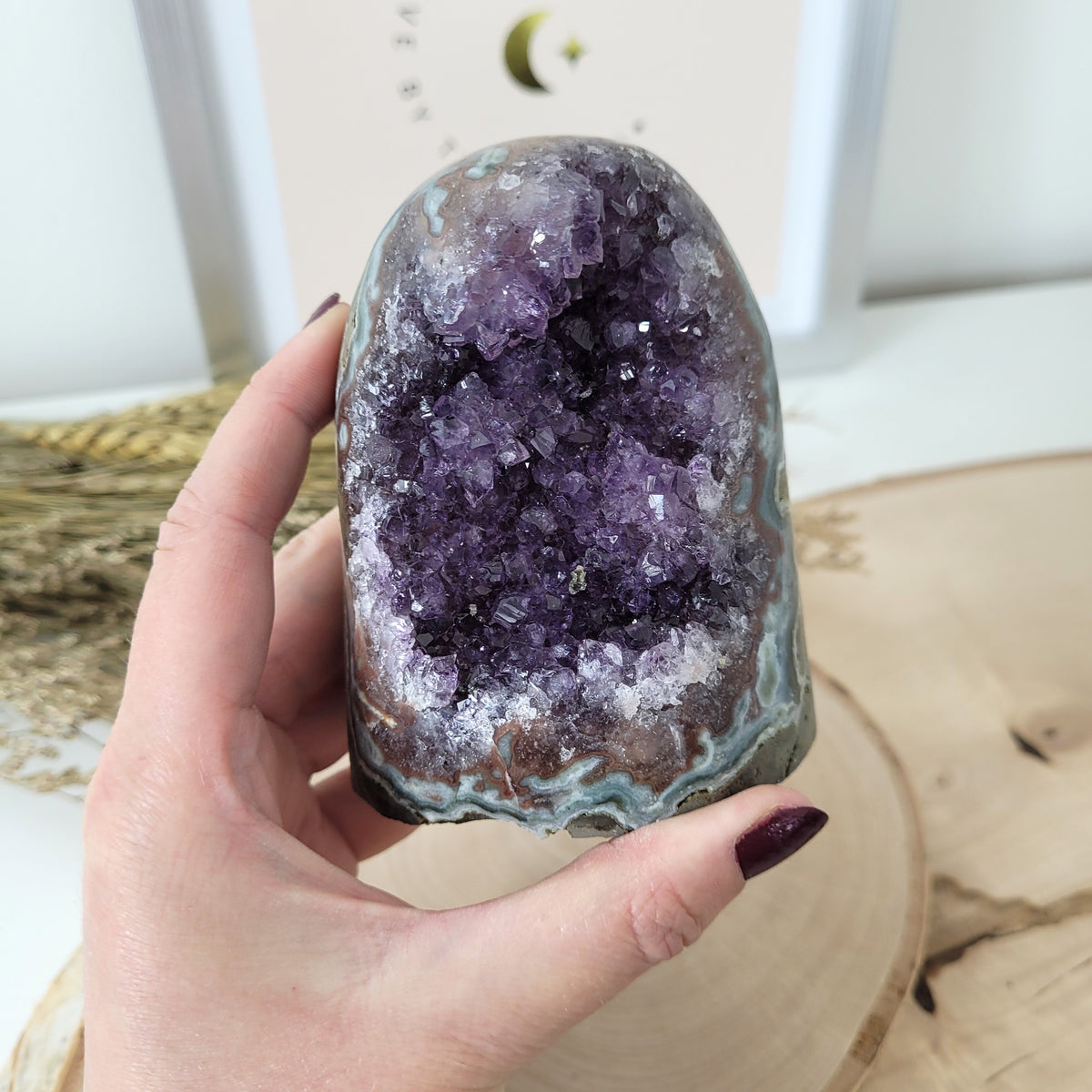 Amethyst Kristalldruse 9,3 x 7cm, 639g, Uruguay Amethyst