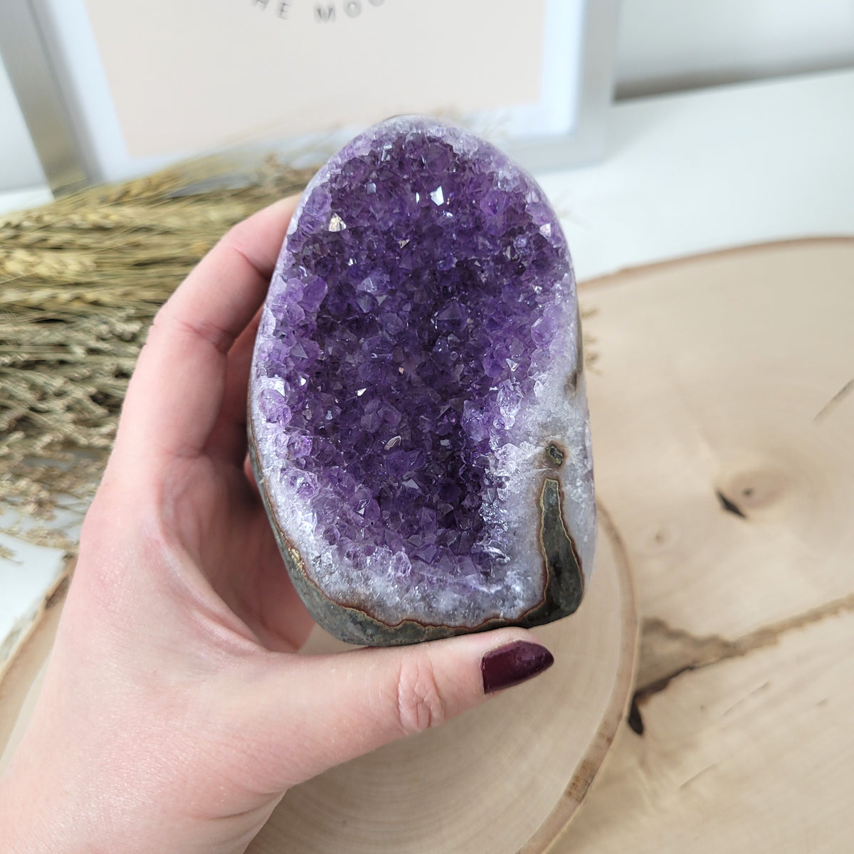 Amethyst Kristalldruse 8,8 x 7,3cm, 527g, Uruguay Amethyst