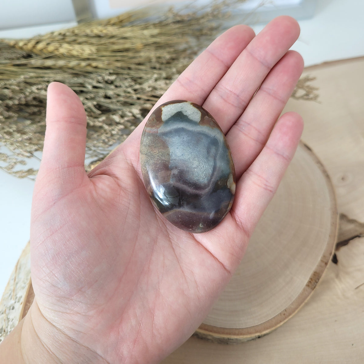 Polychrom Jaspis Handstein 5,9 x 3,8cm, 49g