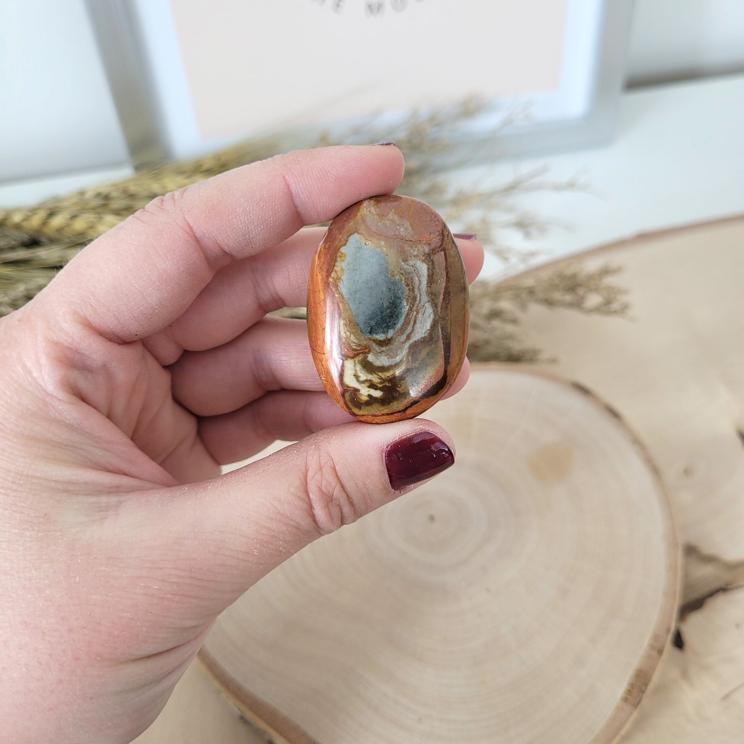 Polychrom Jaspis Handstein 3,7 x 2,7cm, 28g