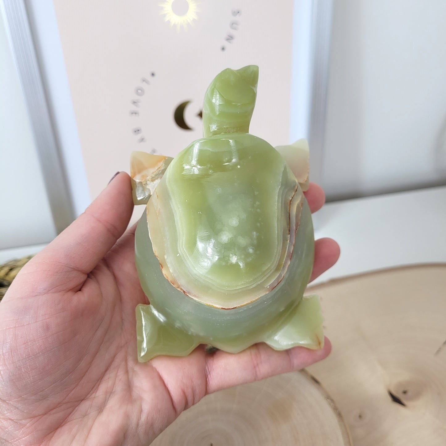 Aragonit mit Calcit Schildkröte 10cm B-Ware