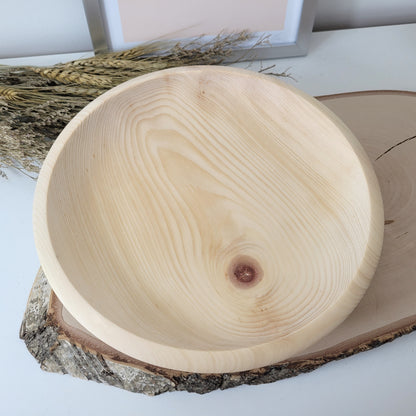 Zirbenholz Schale rund, gedrechselt 24cm Durchmesser