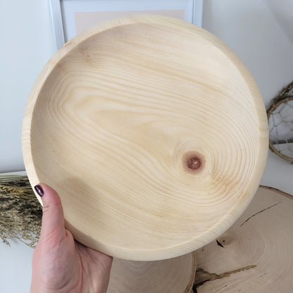 Zirbenholz Schale rund, gedrechselt 24cm Durchmesser