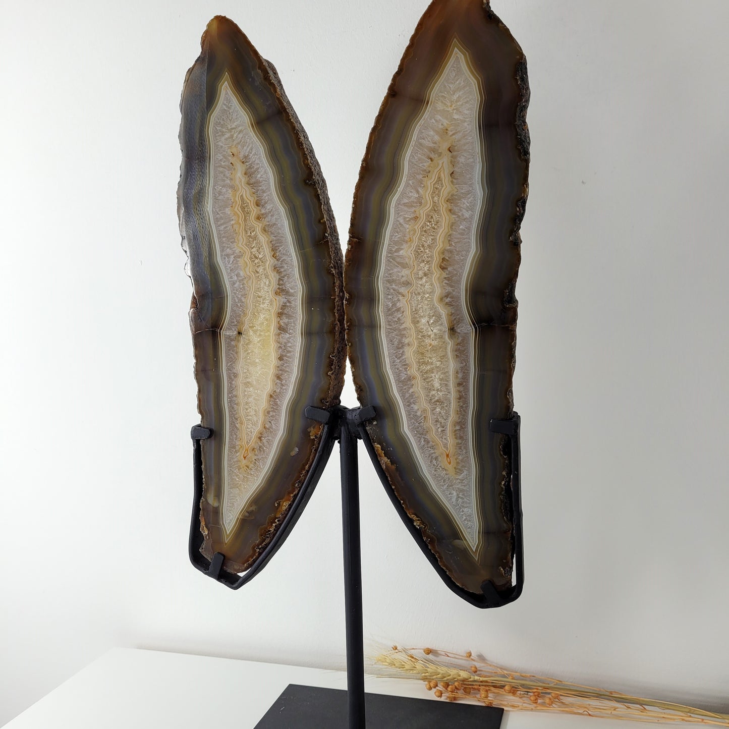 Achat Flügel / Schmetterling XXL auf Metallständer 54 x 23cm, 5,9kg Statement Piece