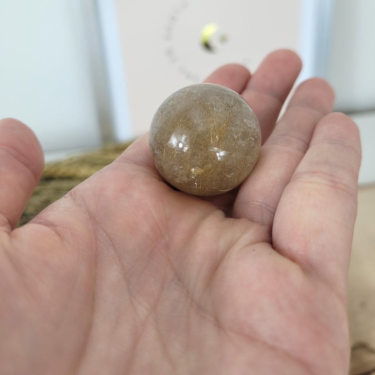 Rutilquarz Kugel klein 2,7cm