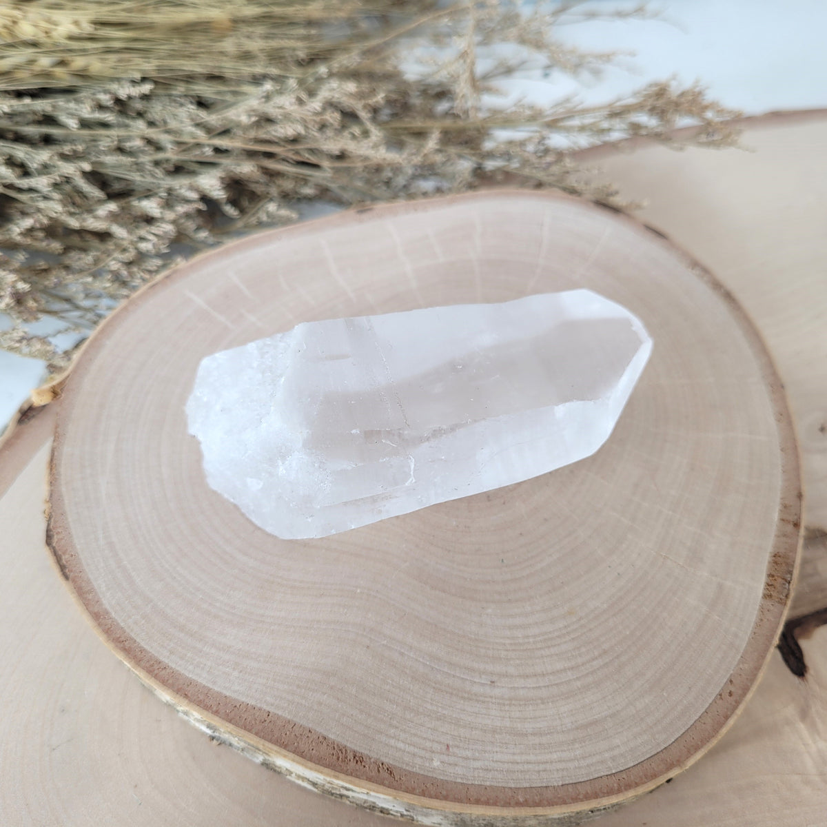 Lemurien Bergkristall Naturspitze Rohkristall 8,5 x 4,1cm