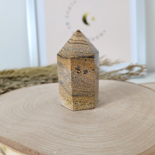 Landschaftsjaspis Turm 5,6 x 3,2cm