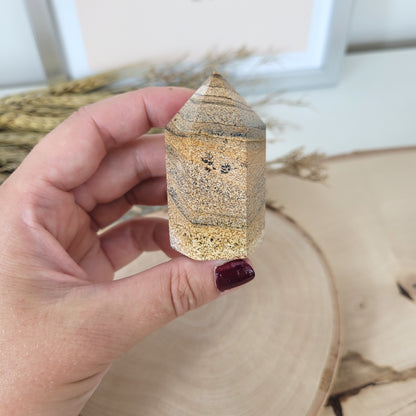 Landschaftsjaspis Turm 5,6 x 3,2cm