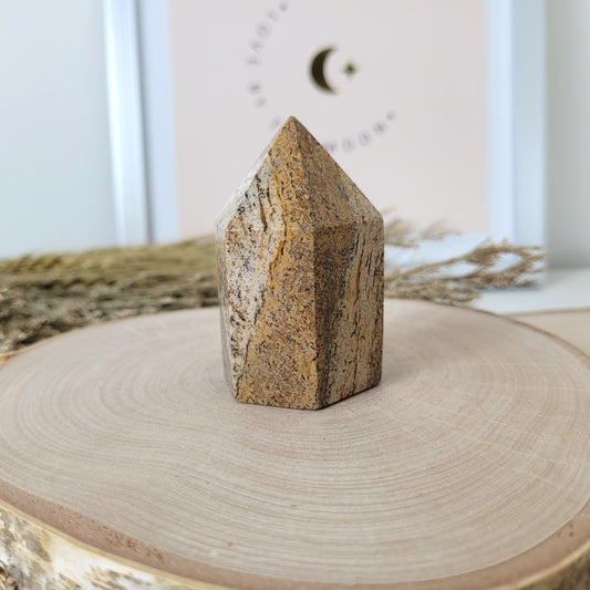 Landschaftsjaspis Turm 5,9 x 3,9cm