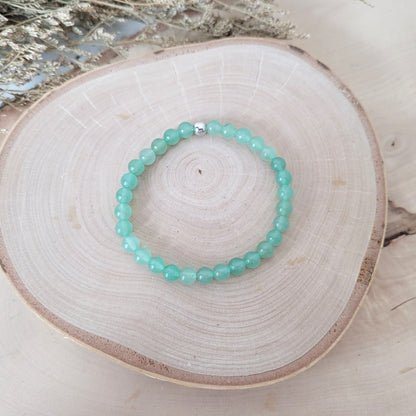 Aventurin Armband Kugeln 6mm mit Silber 925 Perle