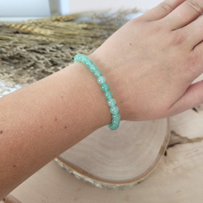 Aventurin Armband Kugeln 6mm mit Silber 925 Perle