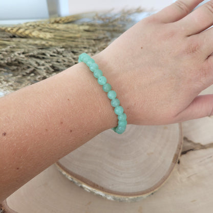 Aventurin Armband matt Kugeln 6mm mit Silber 925 vergoldet Perle